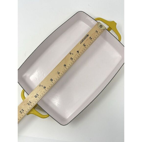 Dansk Vintage Kobenstyle IHQ Yellow Sungold Enamel Baker Casserole France 11x8” - Picture 2 of 9